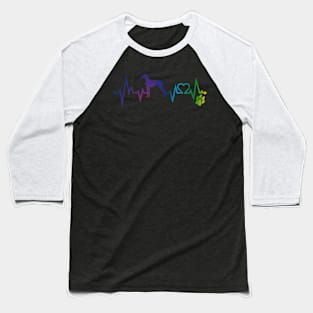 Sloughi  Colorful Heartbeat, Heart & Dog Paw Baseball T-Shirt